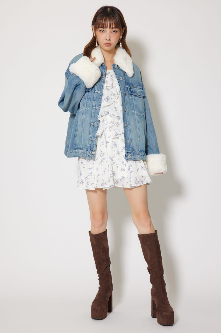 rienda「many wayステンカラーデニムブルゾン」|ブルゾン・スタジャン|