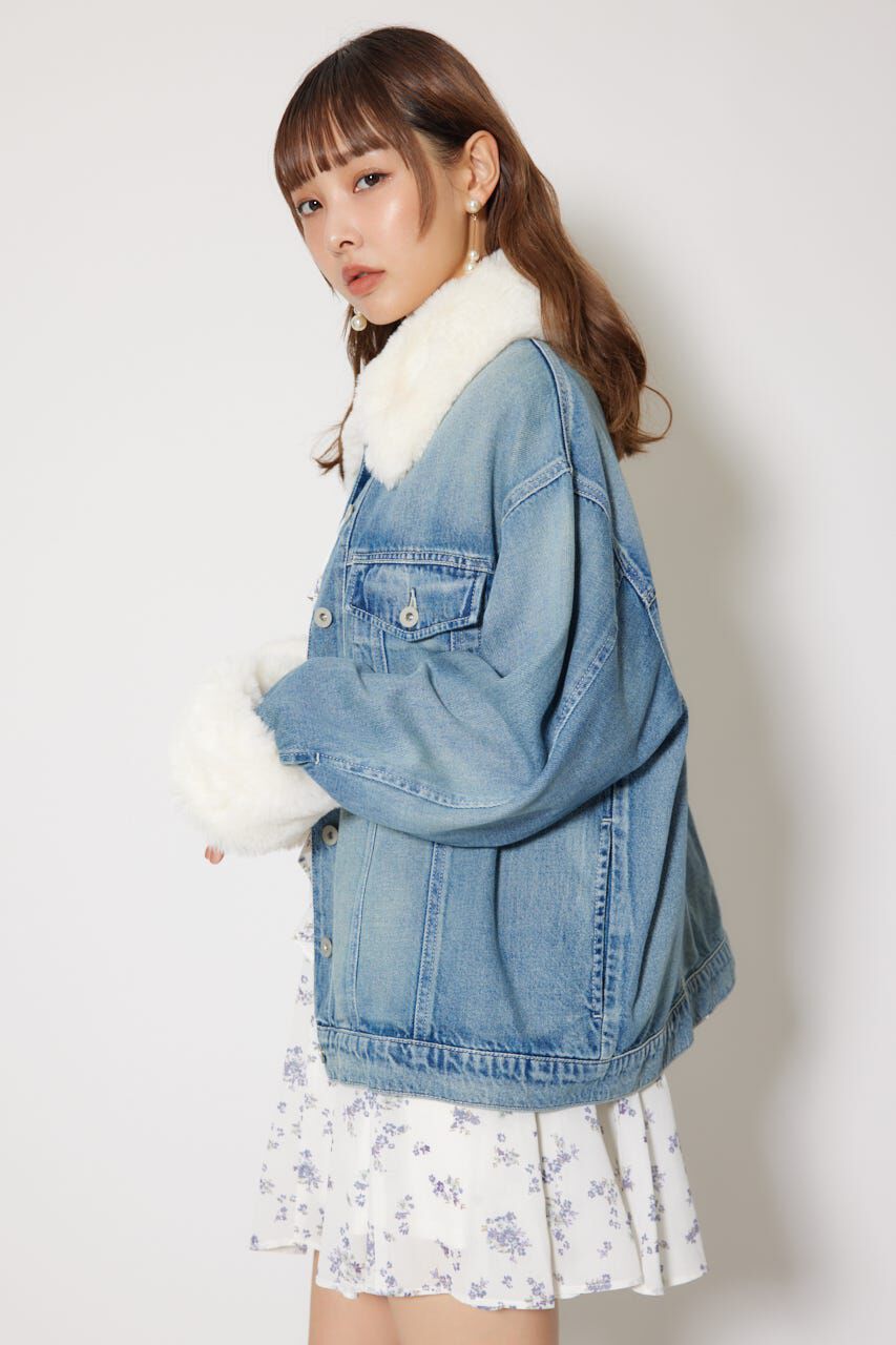 rienda「many wayステンカラーデニムブルゾン」|ブルゾン・スタジャン|