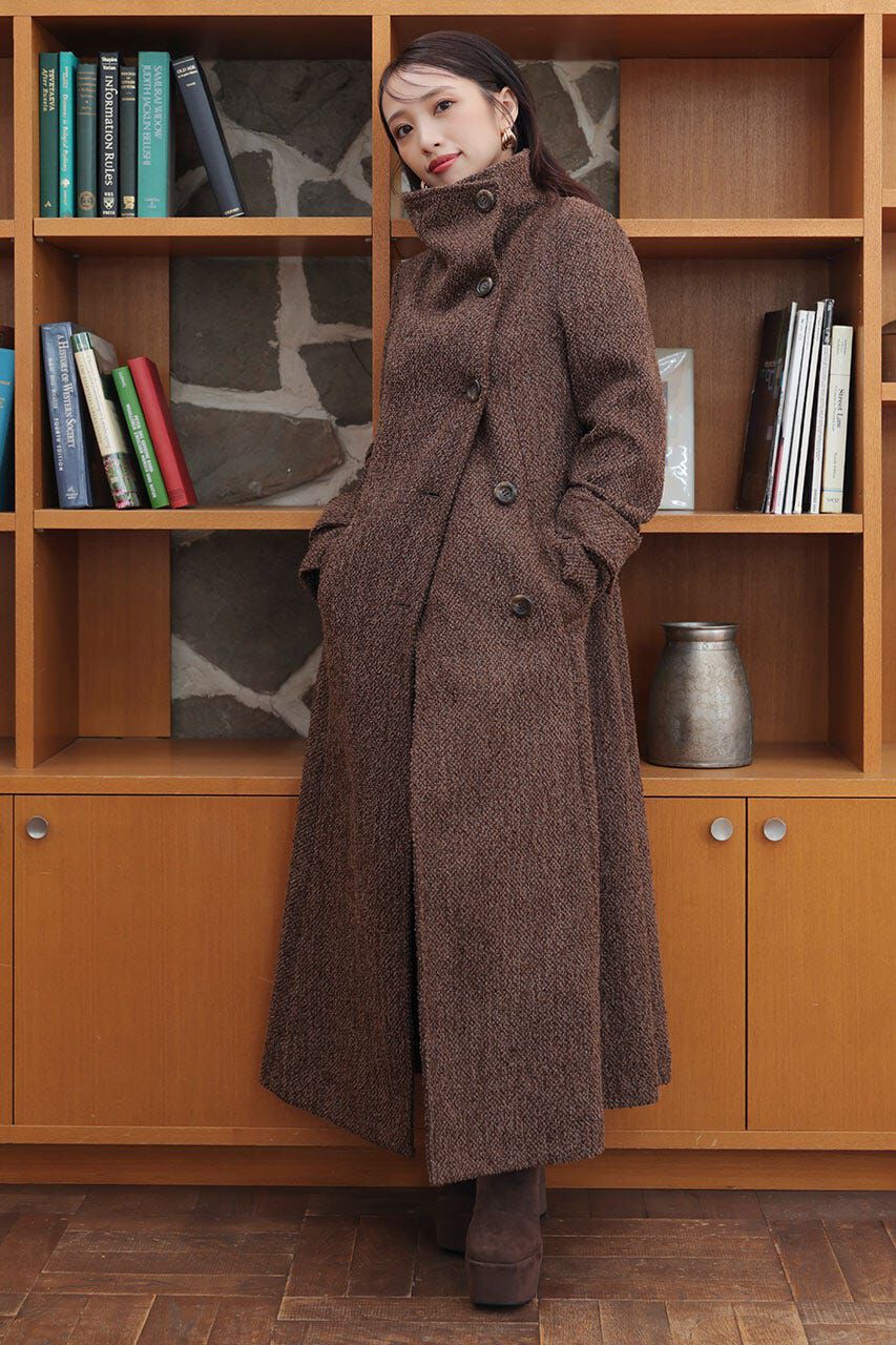 rienda「25オーバーネックシンデレララインコート」|その他|Multi_1