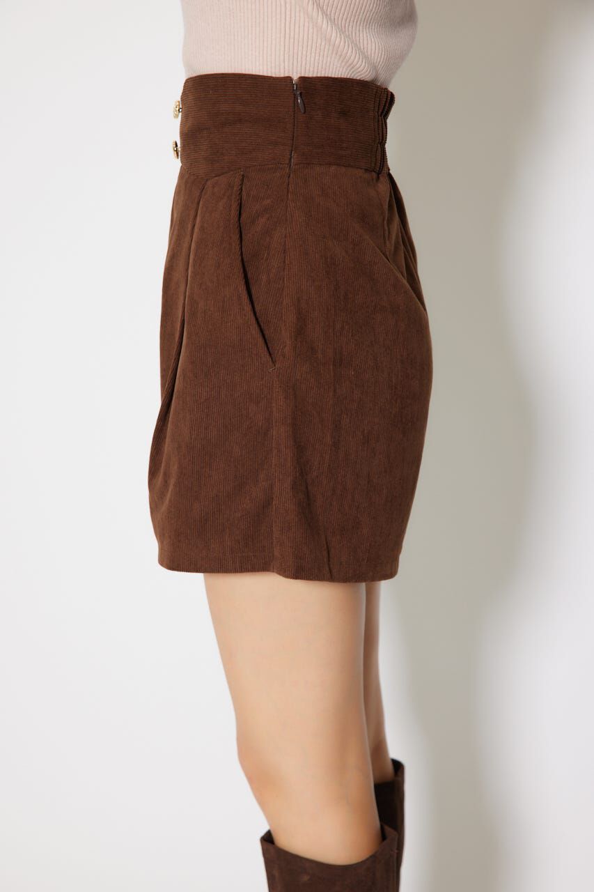 rienda「デザインウエストコーデュロイショートパンツ」|その他|