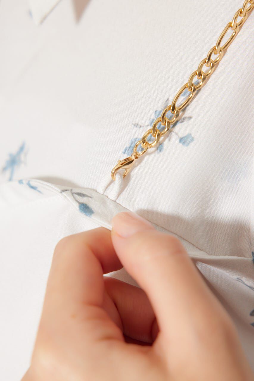 rienda「チェーンデザインシャーリングブラウス」|シャツ・ブラウス|