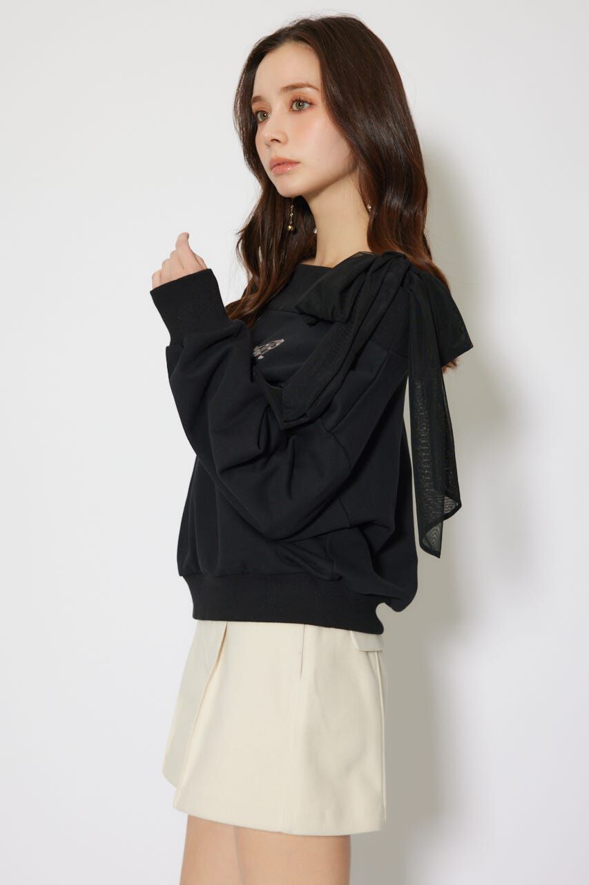 rienda「2WAYチュールオフショルスウェットトップス」|Tシャツ・カットソー|