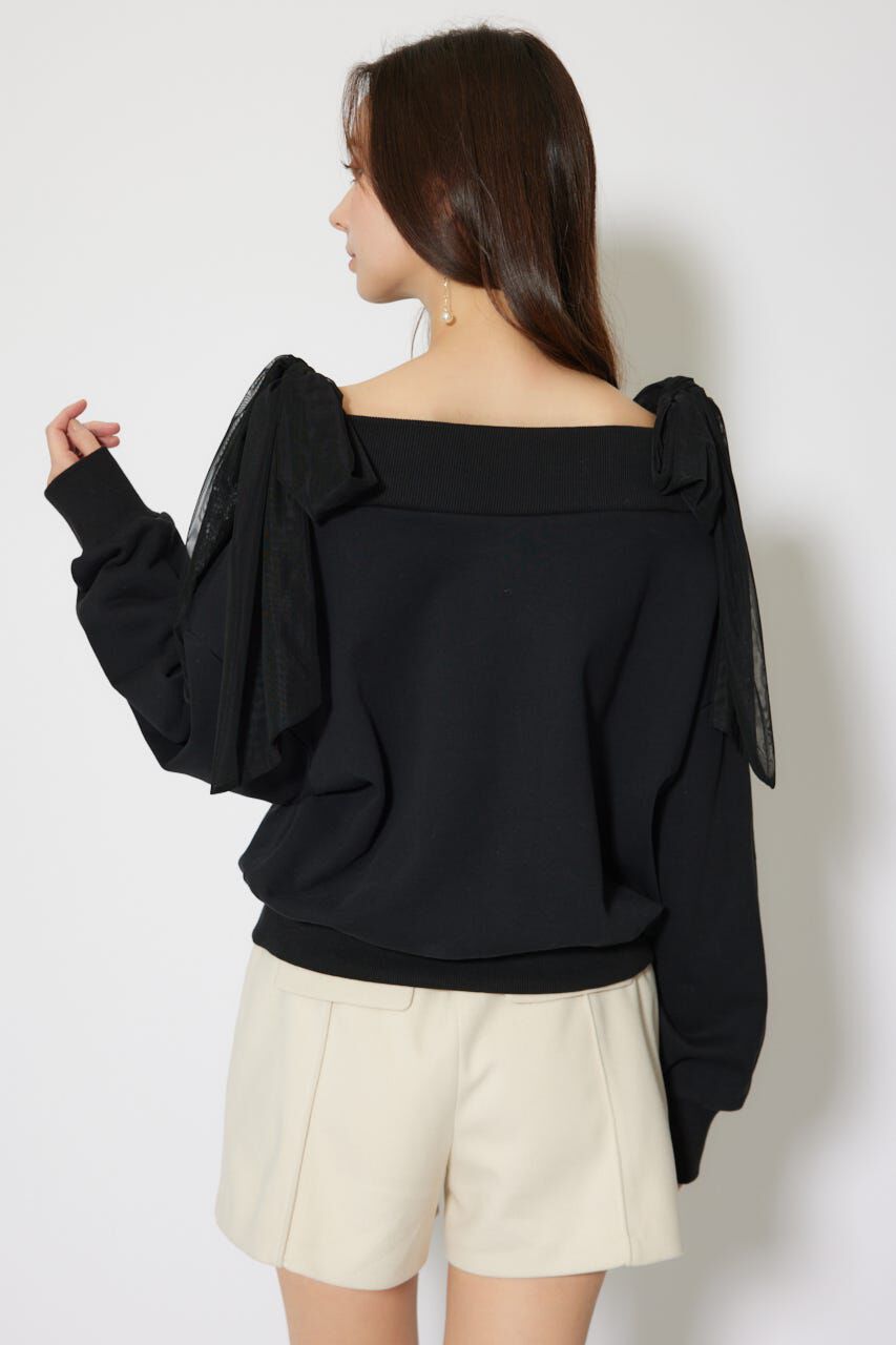 rienda「2WAYチュールオフショルスウェットトップス」|Tシャツ・カットソー|