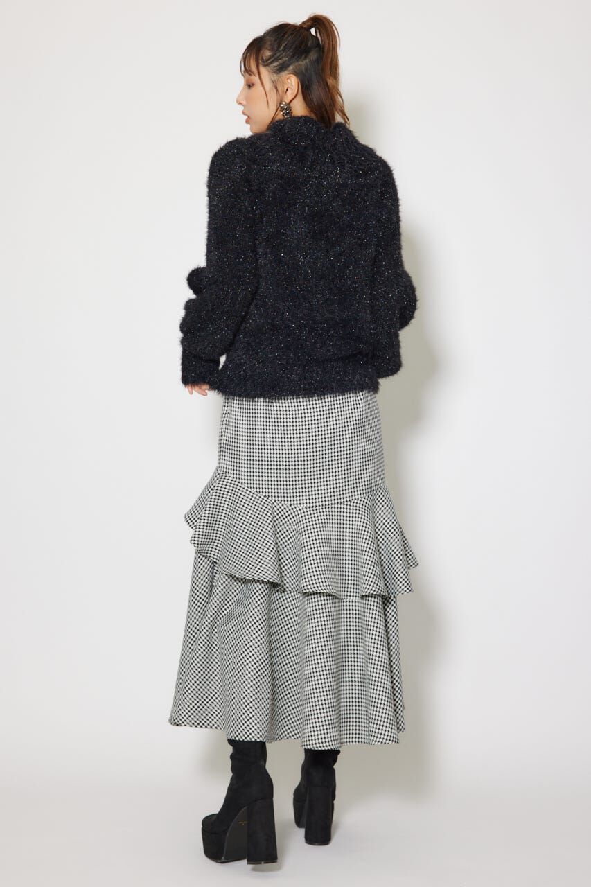 rienda「2WAYファーライクジャガードニットトップス」|ニット・セーター|