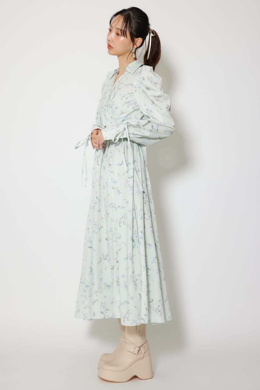 rienda「カシュクールフレアシャツワンピース」|ワンピース|