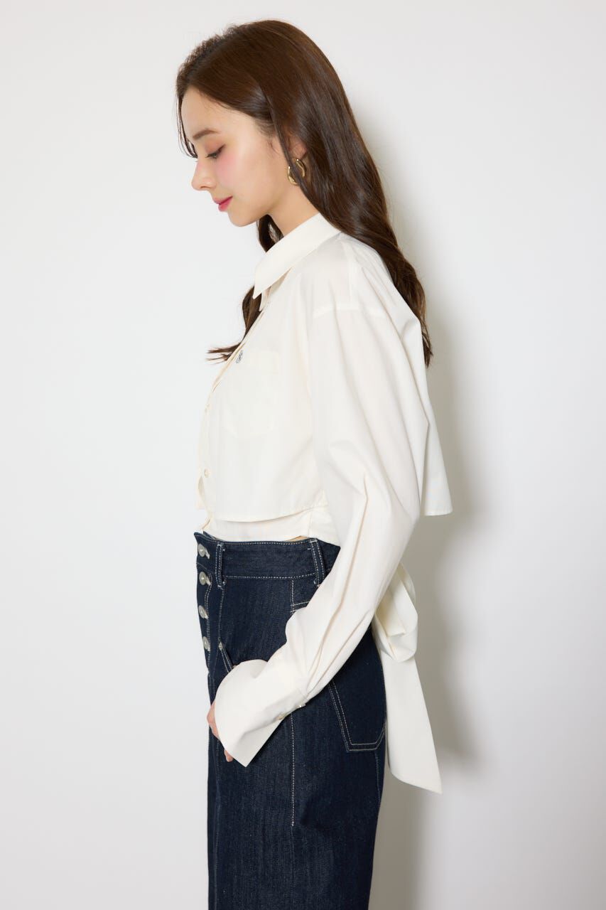 rienda「バックリボンレイヤードシャツ」|シャツ・ブラウス|