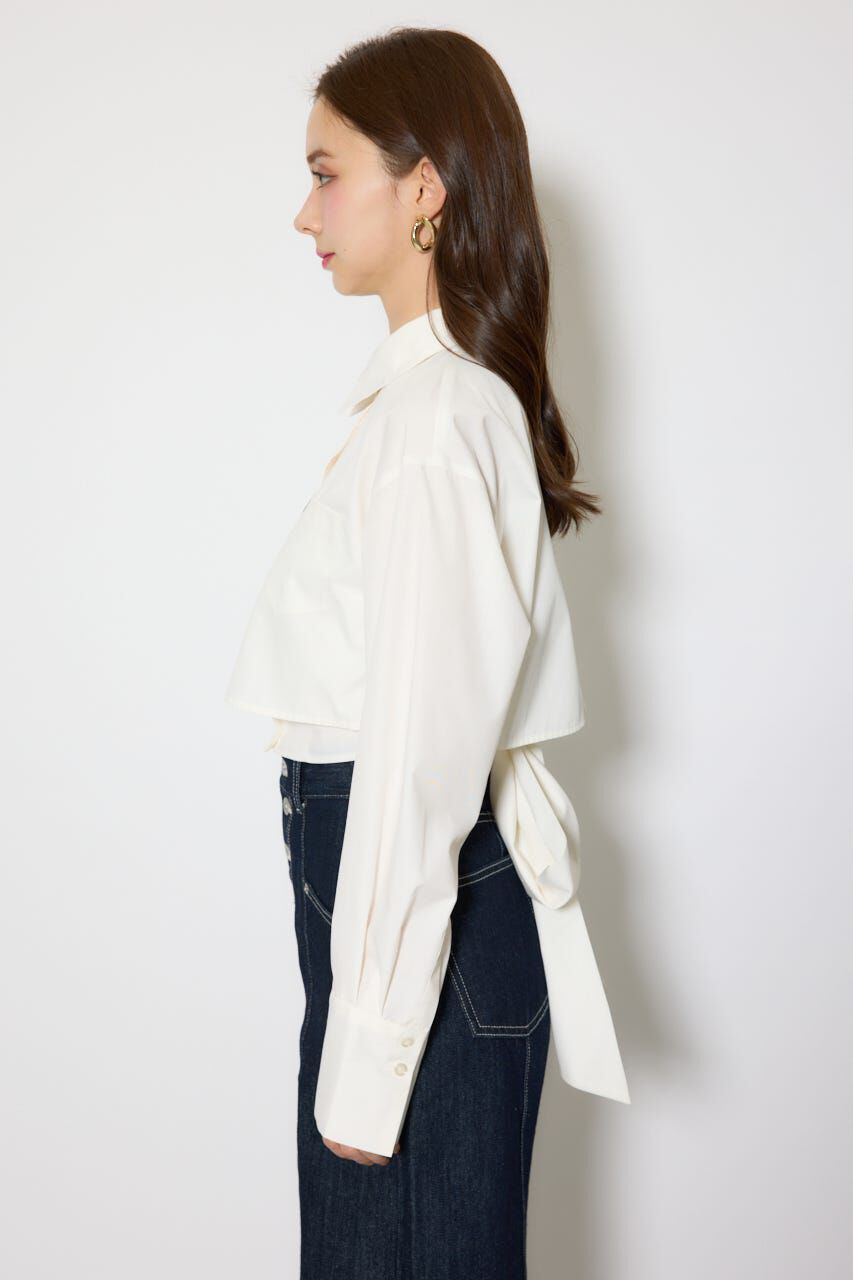 rienda「バックリボンレイヤードシャツ」|シャツ・ブラウス|