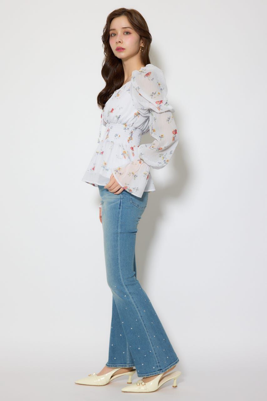 rienda「ボリュームスリーブブラウス」|シャツ・ブラウス|