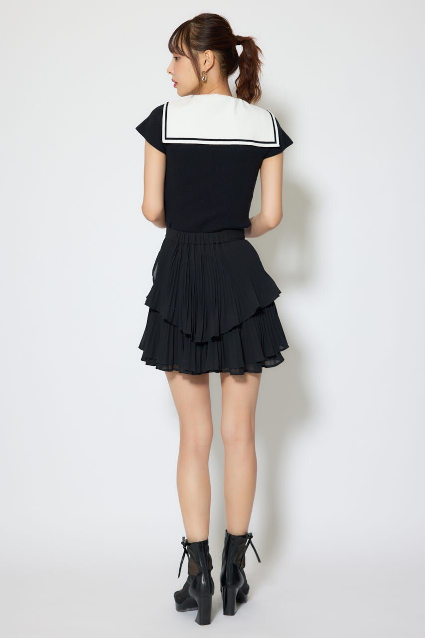 rienda「プリーツティアードミニスカート」|スカート|
