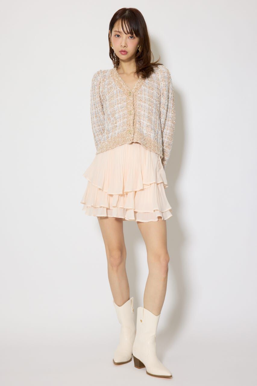 rienda「プリーツティアードミニスカート」|スカート|