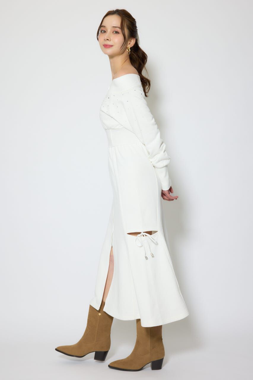 rienda「オフショルダーカッティングマーメイドワンピース」|ワンピース|