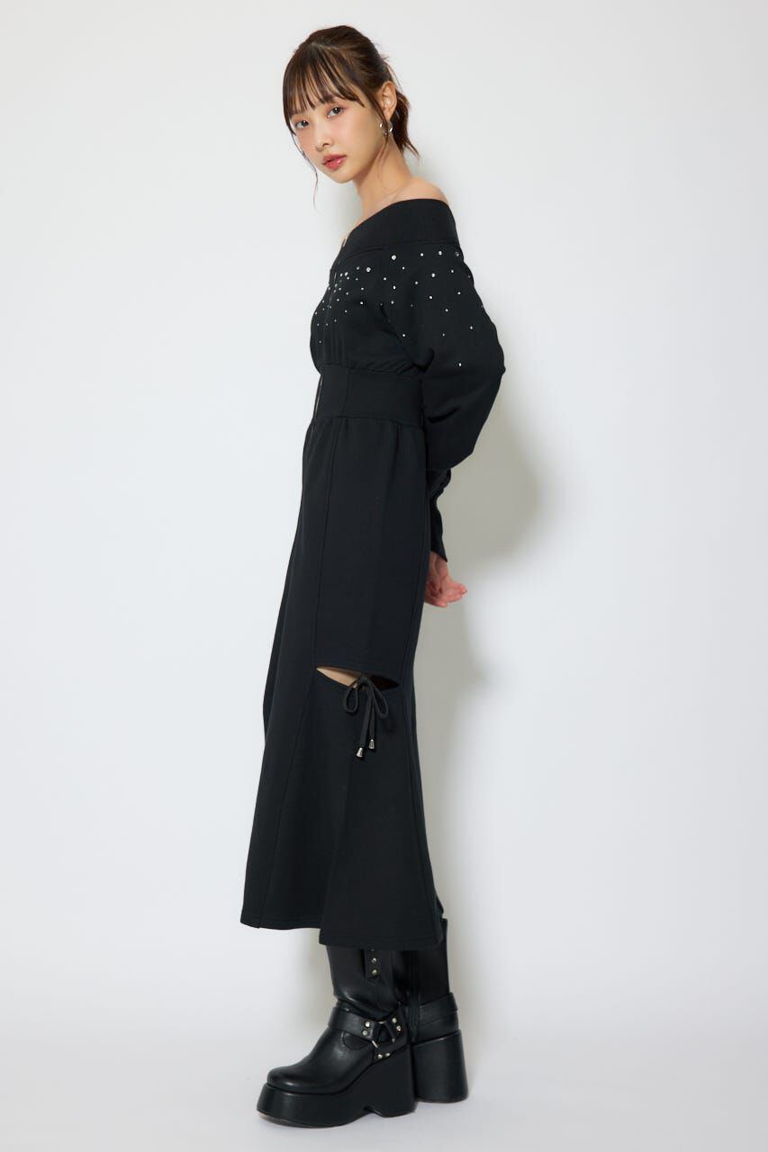 rienda「オフショルダーカッティングマーメイドワンピース」|ワンピース|