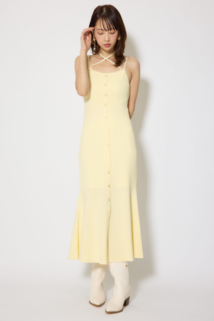 rienda「ボーダーカーデセットマーメイドニットワンピース」|ワンピース|