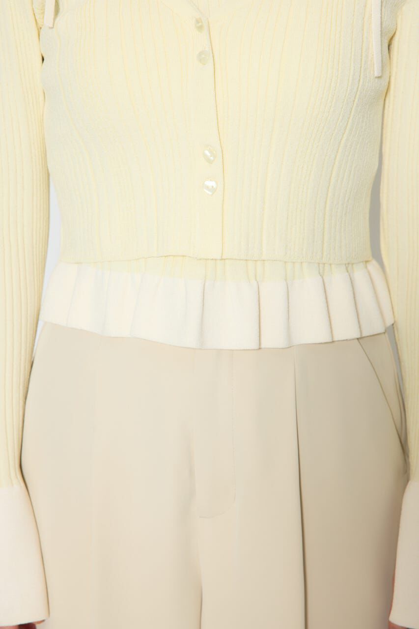 rienda「ペプラムキャミセットニットカーディガン」|カーディガン|