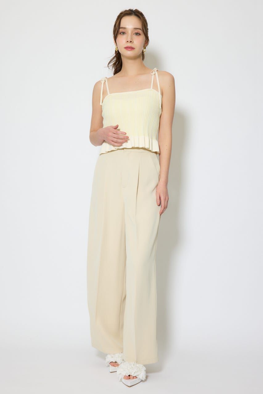 rienda「ペプラムキャミセットニットカーディガン」|カーディガン|