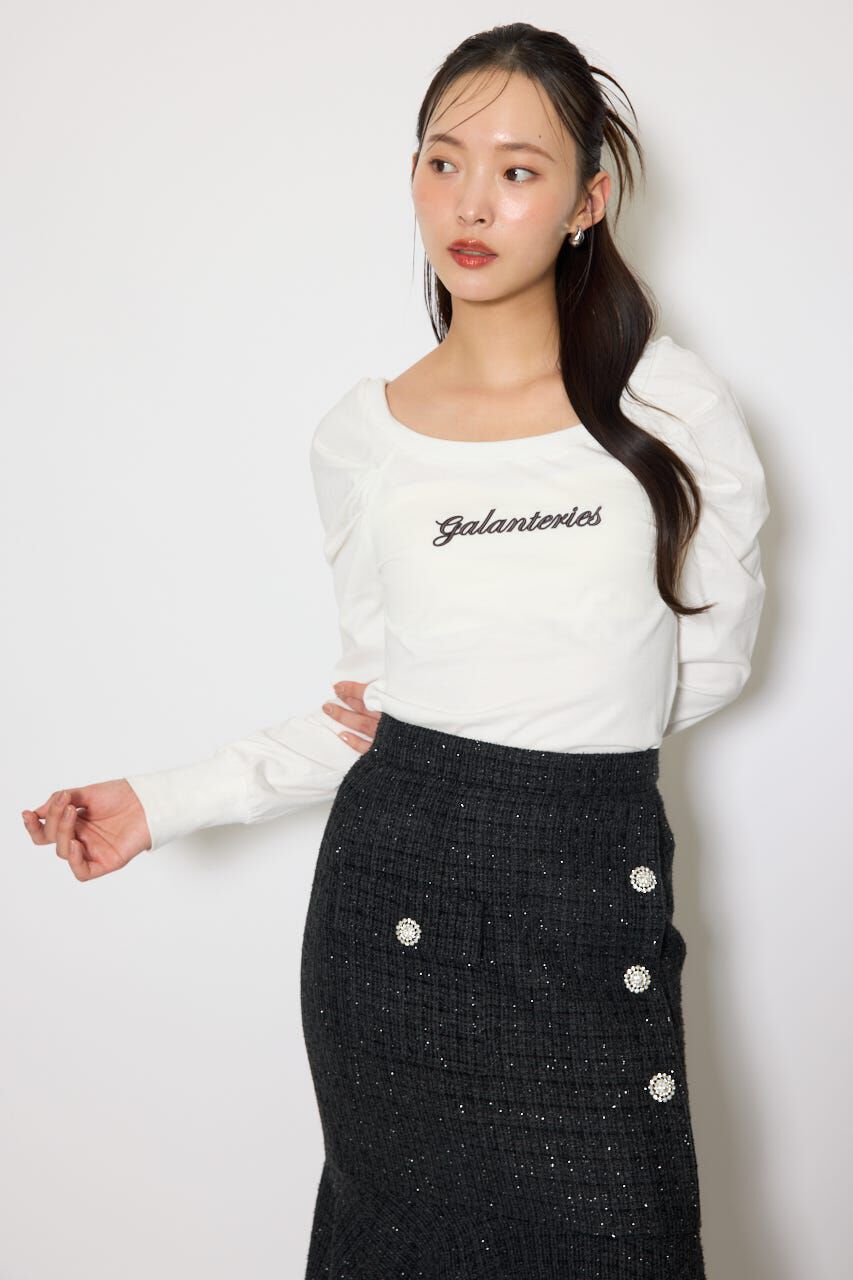 rienda「オフショルカットロングTシャツ」|Tシャツ・カットソー|