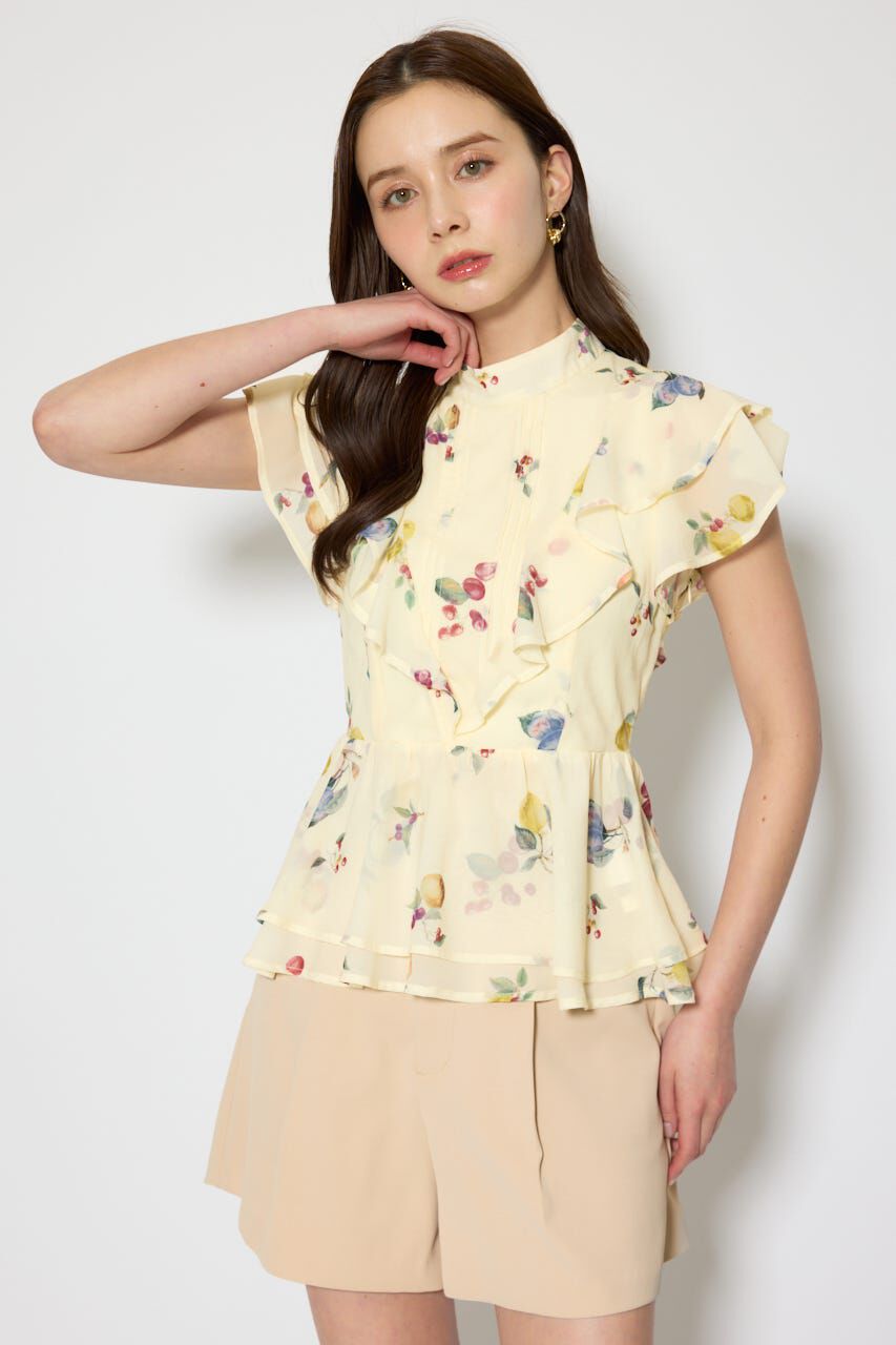 rienda「バックリボンフリルブラウス」|シャツ・ブラウス|