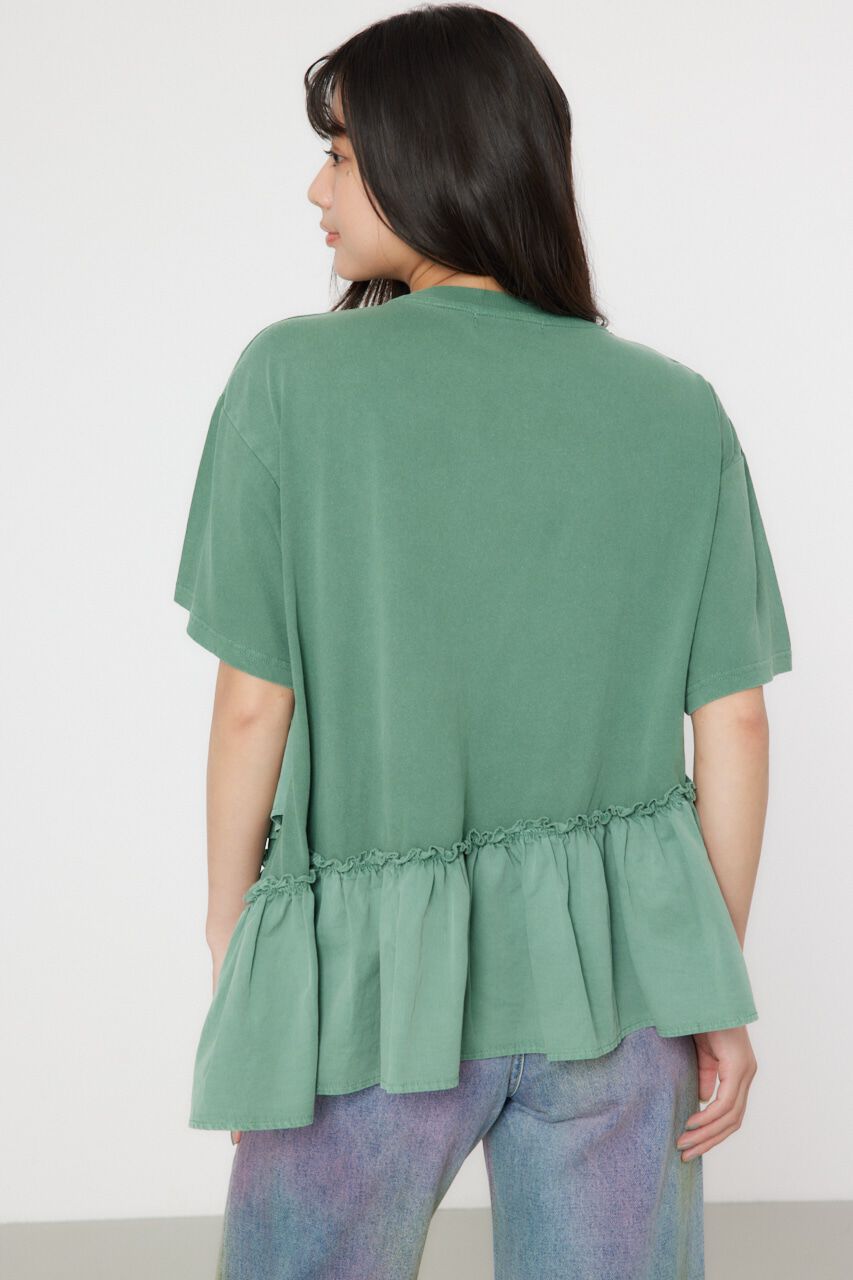 RODEO CROWNS「ピグメントフリルドッキングトップス」|Tシャツ・カットソー|