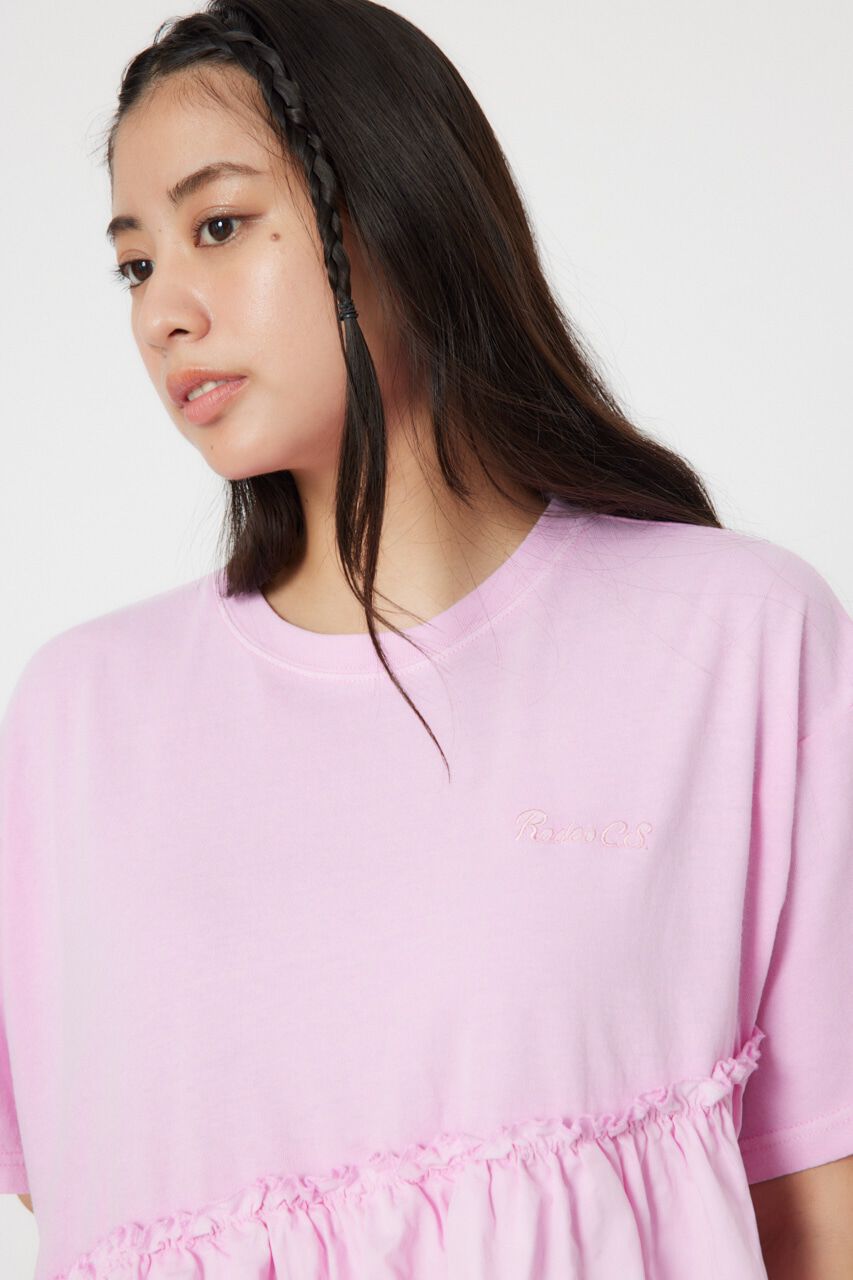 RODEO CROWNS「ピグメントフリルドッキングトップス」|Tシャツ・カットソー|