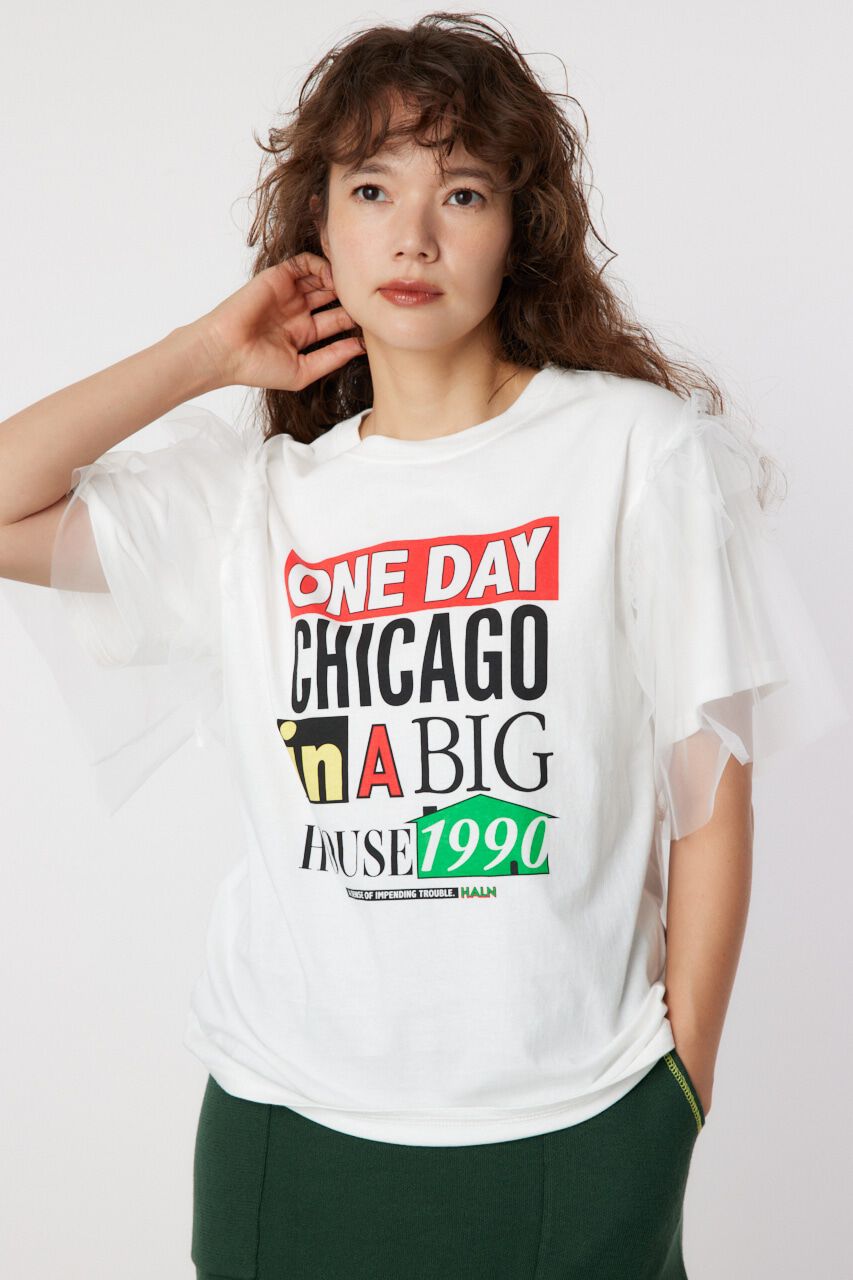RODEO CROWNS「ONE DAY 袖チュールトップス」|Tシャツ・カットソー|