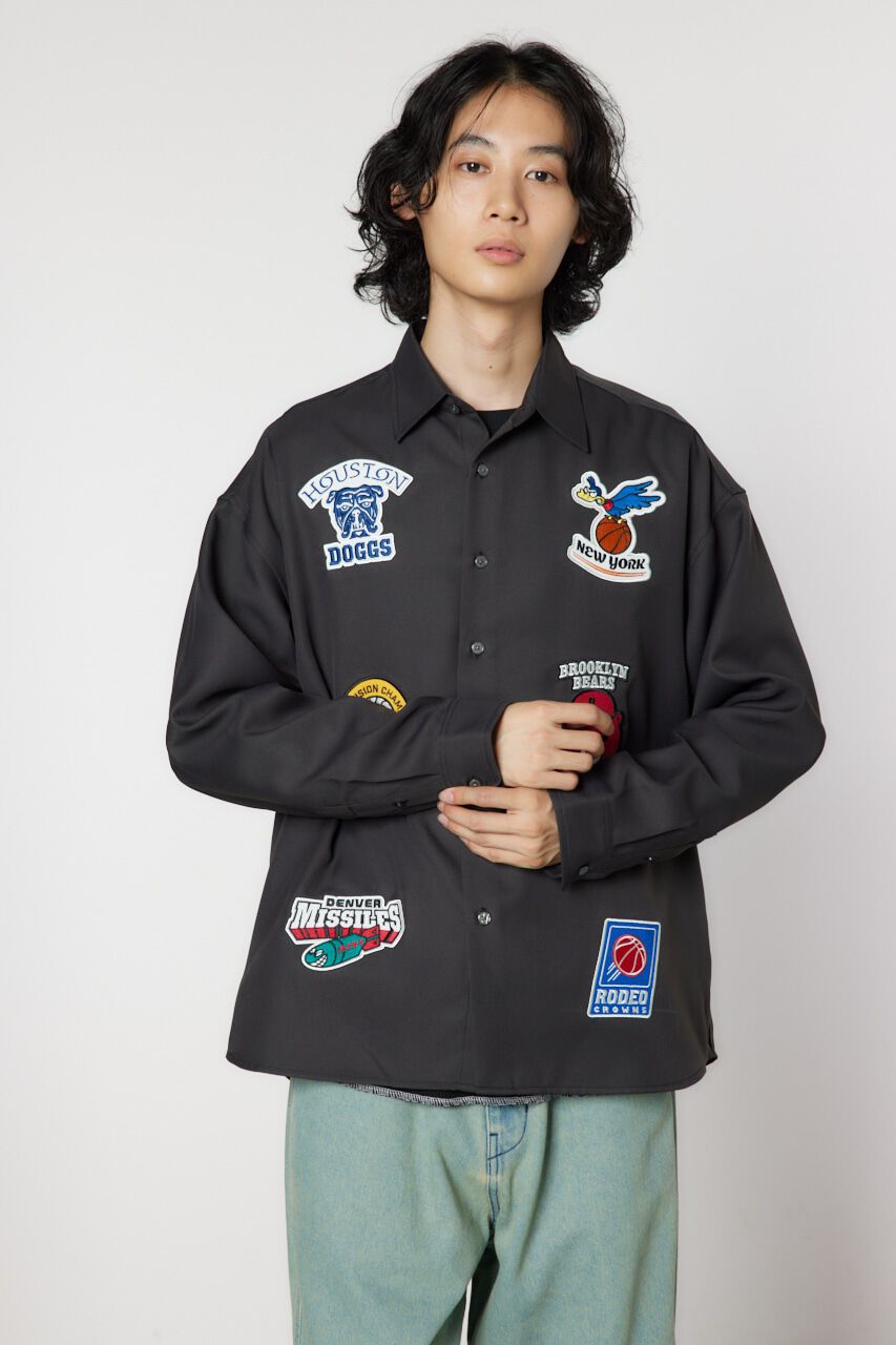 RODEO CROWNS「embroidery patch shirt」|シャツ・ブラウス|C.GRY