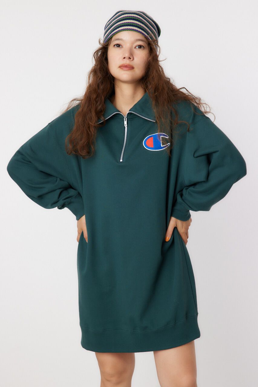 RODEO CROWNS「Champion ハーフジップスウェットワンピース」|ワンピース|D/GRN3