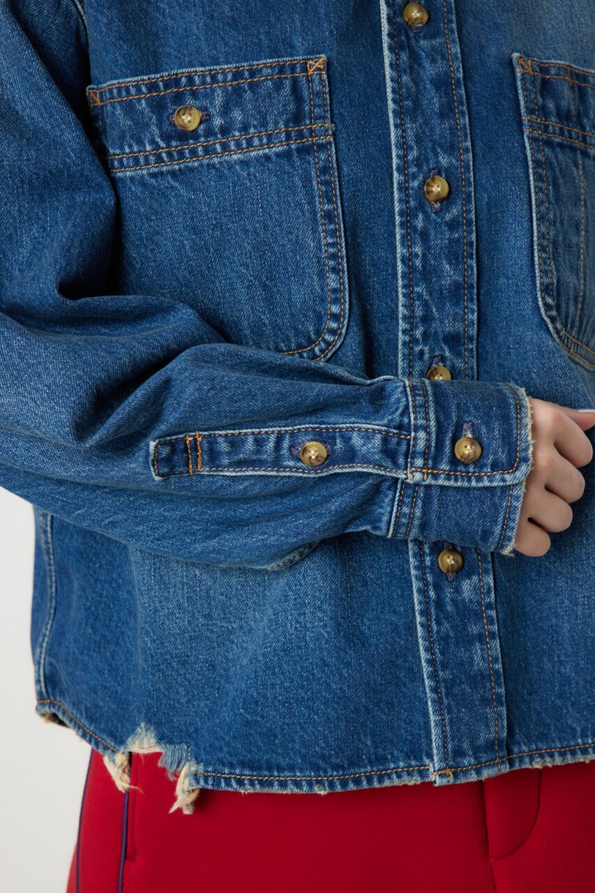 RODEO CROWNS「ダメージデニムシャツ」|シャツ・ブラウス|