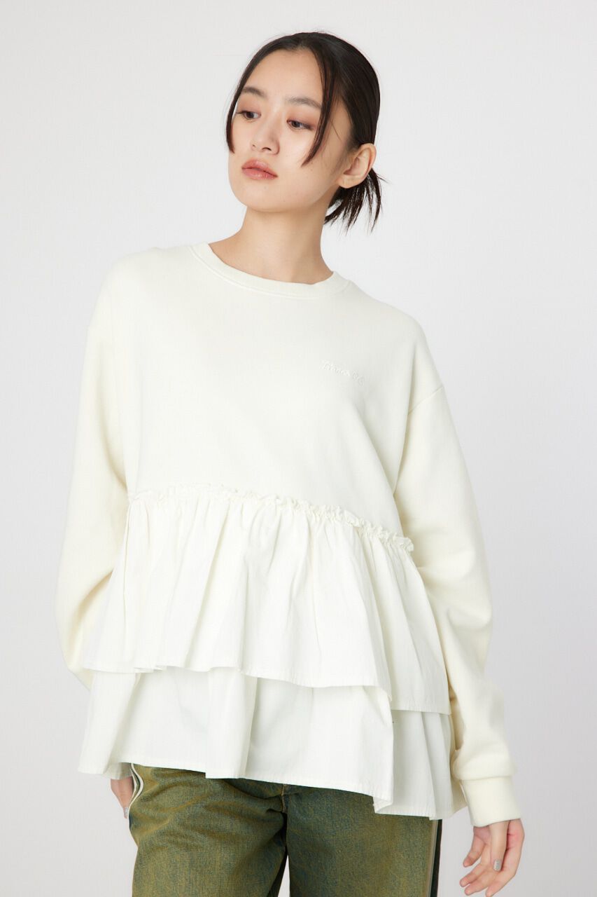 RODEO CROWNS「ピグメント布帛ドッキングトップス」|Tシャツ・カットソー|