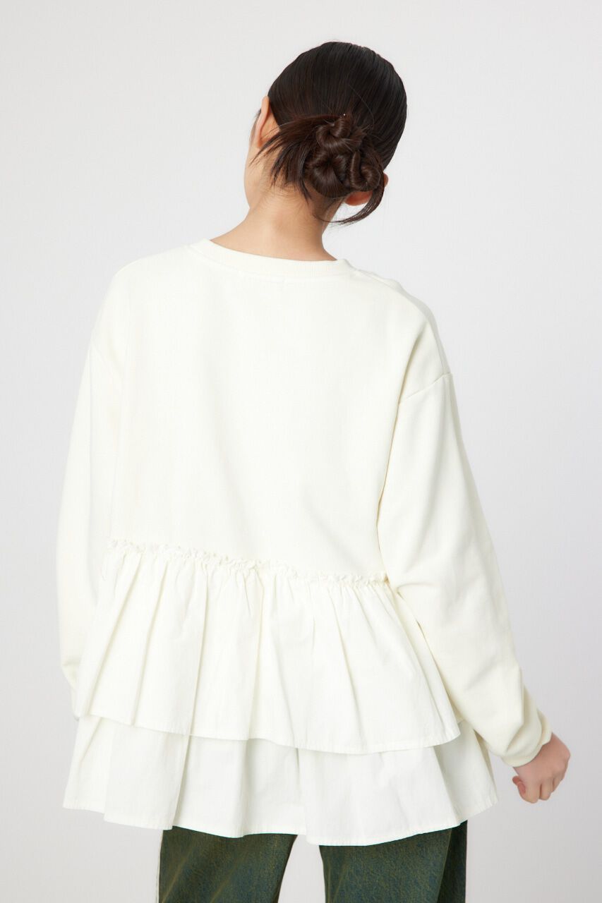 RODEO CROWNS「ピグメント布帛ドッキングトップス」|Tシャツ・カットソー|