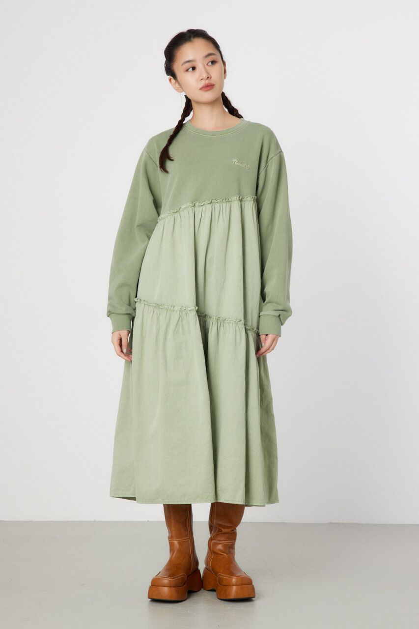 RODEO CROWNS「ピグメント布帛ドッキングワンピース」|ワンピース|