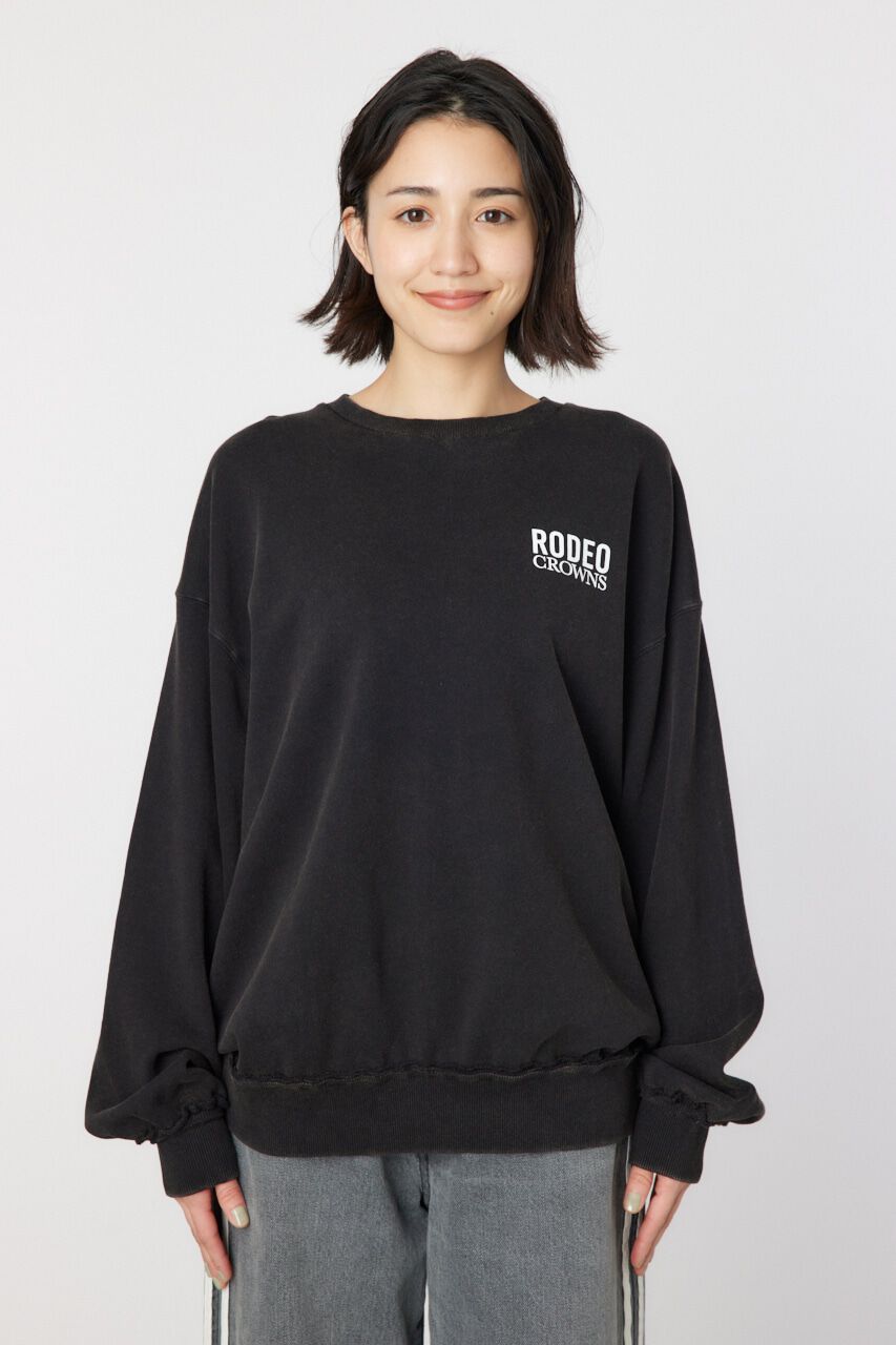 RODEO CROWNS「ダメージCROWNアップリケスウェット」|パーカー|
