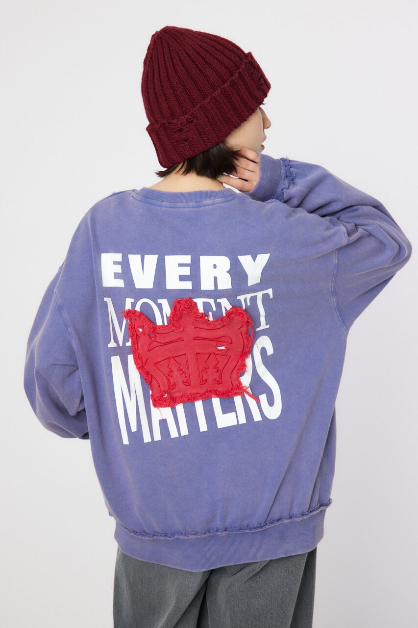 RODEO CROWNS「ダメージCROWNアップリケスウェット」|パーカー|L/NVY1