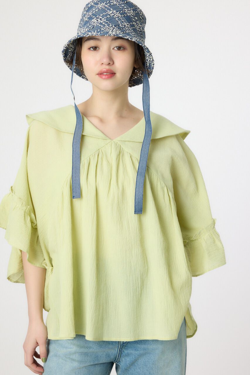 RODEO CROWNS「ボリュームフリルチュニック」|シャツ・ブラウス|L/YEL1