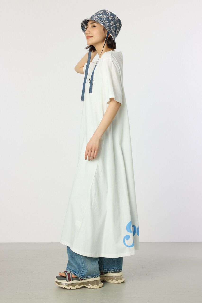 RODEO CROWNS「Vネックスクリプトロゴマキシワンピース」|ワンピース|