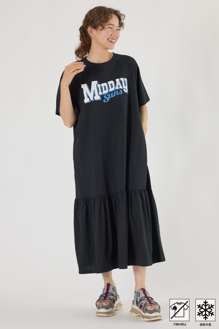 RODEO CROWNS「MASTER PROTECT ヘムギャザーワンピース」|ワンピース|BLK