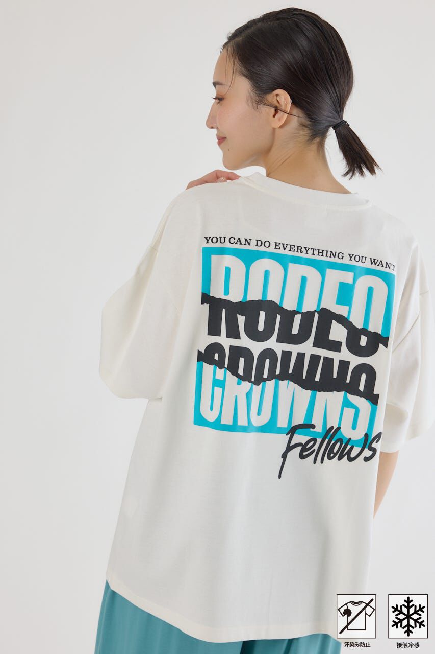 RODEO CROWNS「MASTER PROTECT RIP UPロゴTシャツ」|Tシャツ・カットソー|O/WHT1