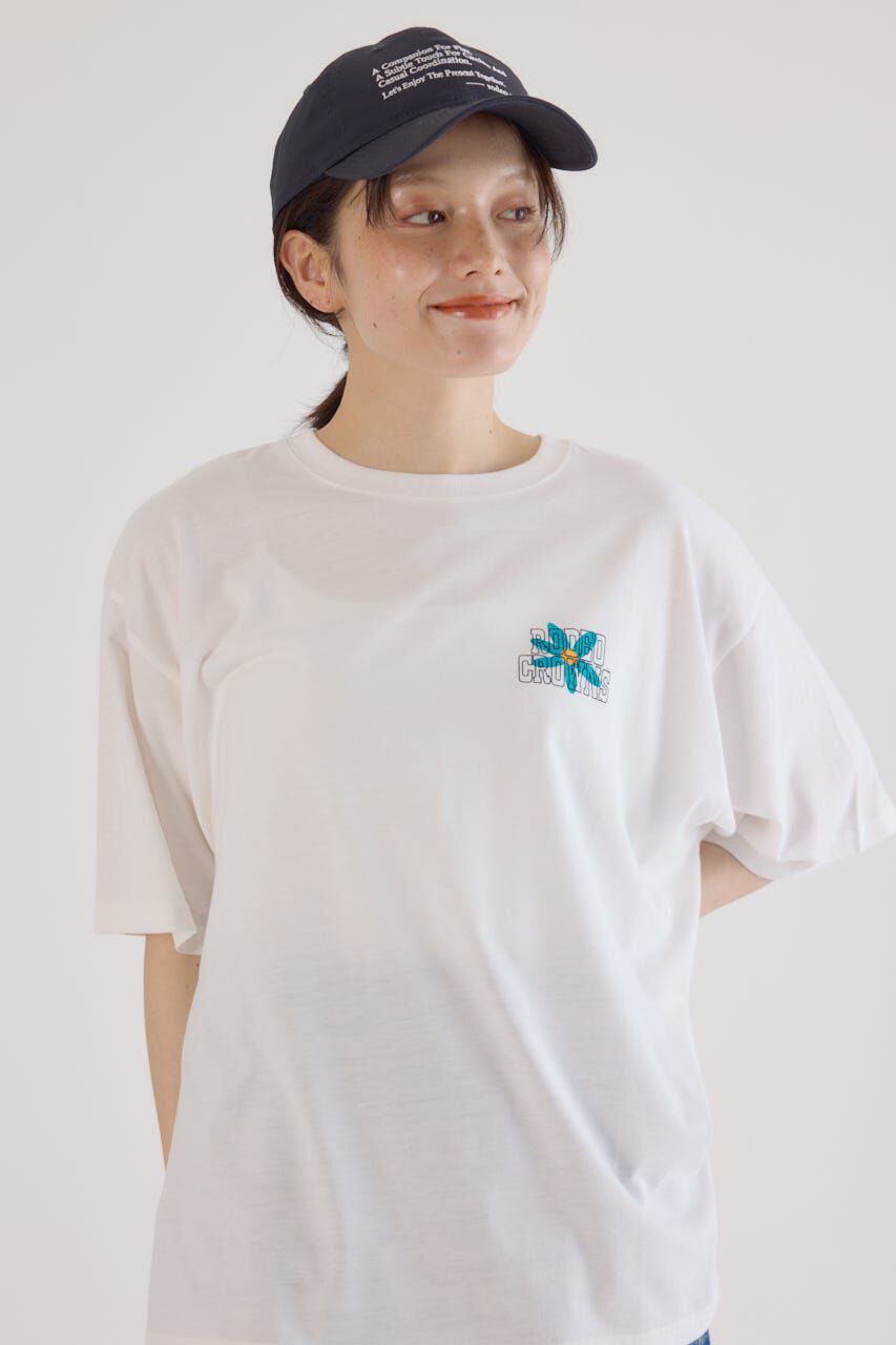 RODEO CROWNS「フラワークロスパッチTシャツ」|Tシャツ・カットソー|