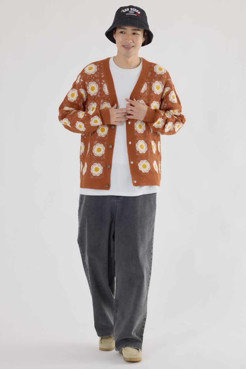 RODEO CROWNS「クロシェフラワーニットカーディガン」|カーディガン|