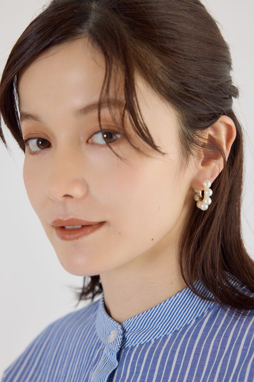 RODEO CROWNS「フェイクパールフープピアス」|ピアス|