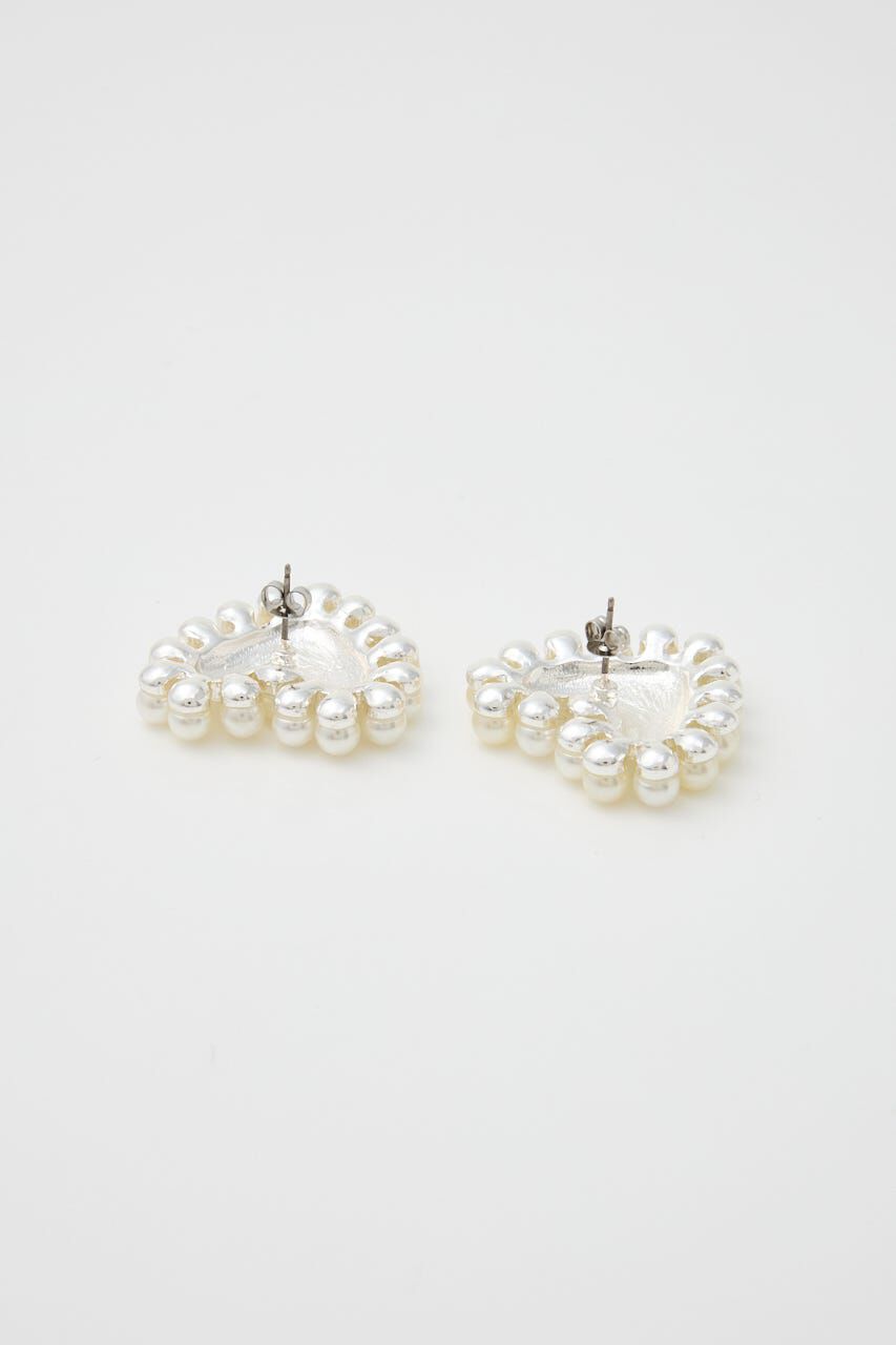 RODEO CROWNS「フェイクパールフレームハートピアス」|ピアス|