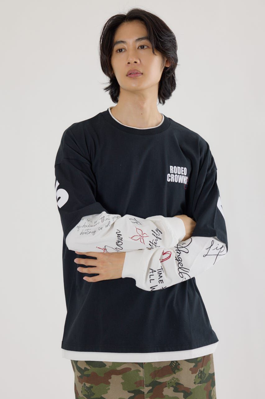 RODEO CROWNS「オーバーロゴレイヤードロングスリーブTシャツ」|Tシャツ・カットソー|