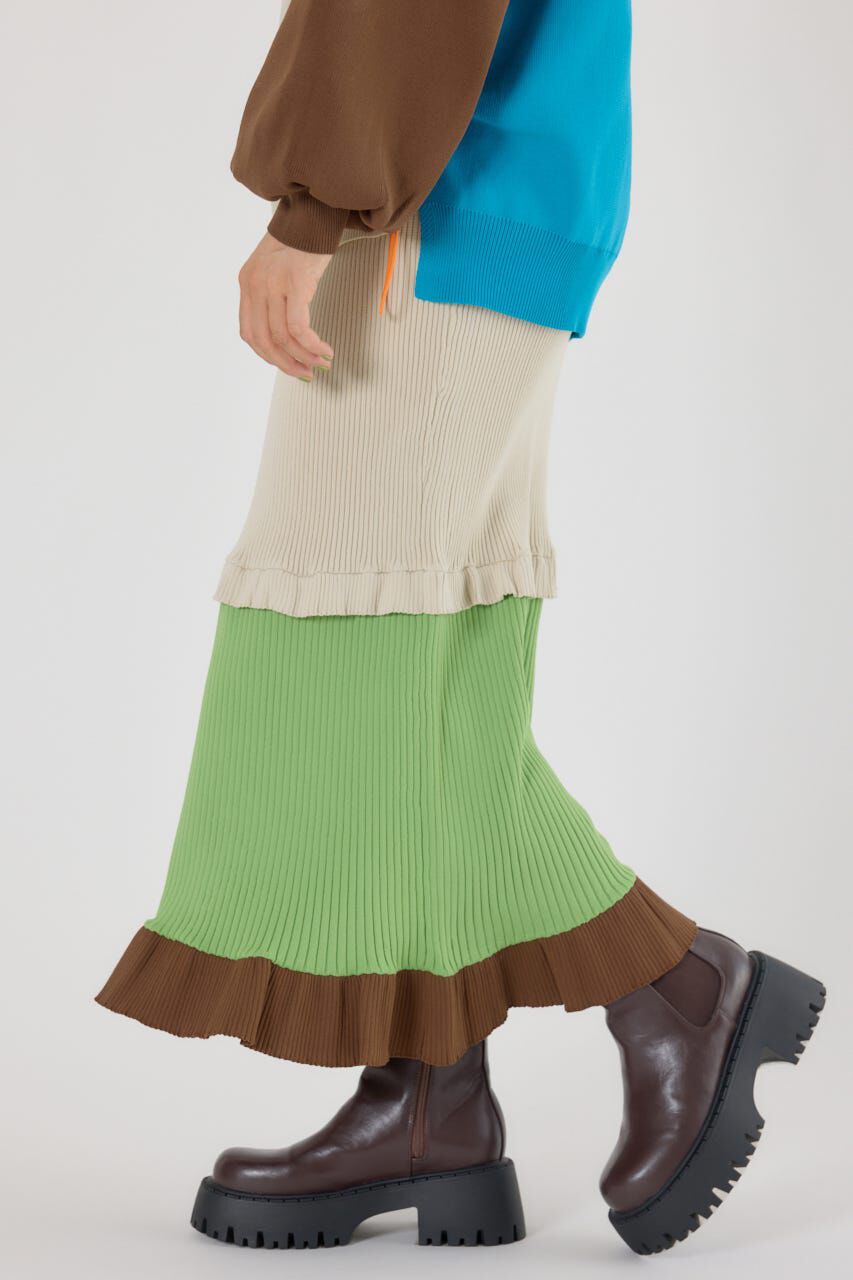 RODEO CROWNS「A-LIGHT フリル切替ニットスカート」|スカート|