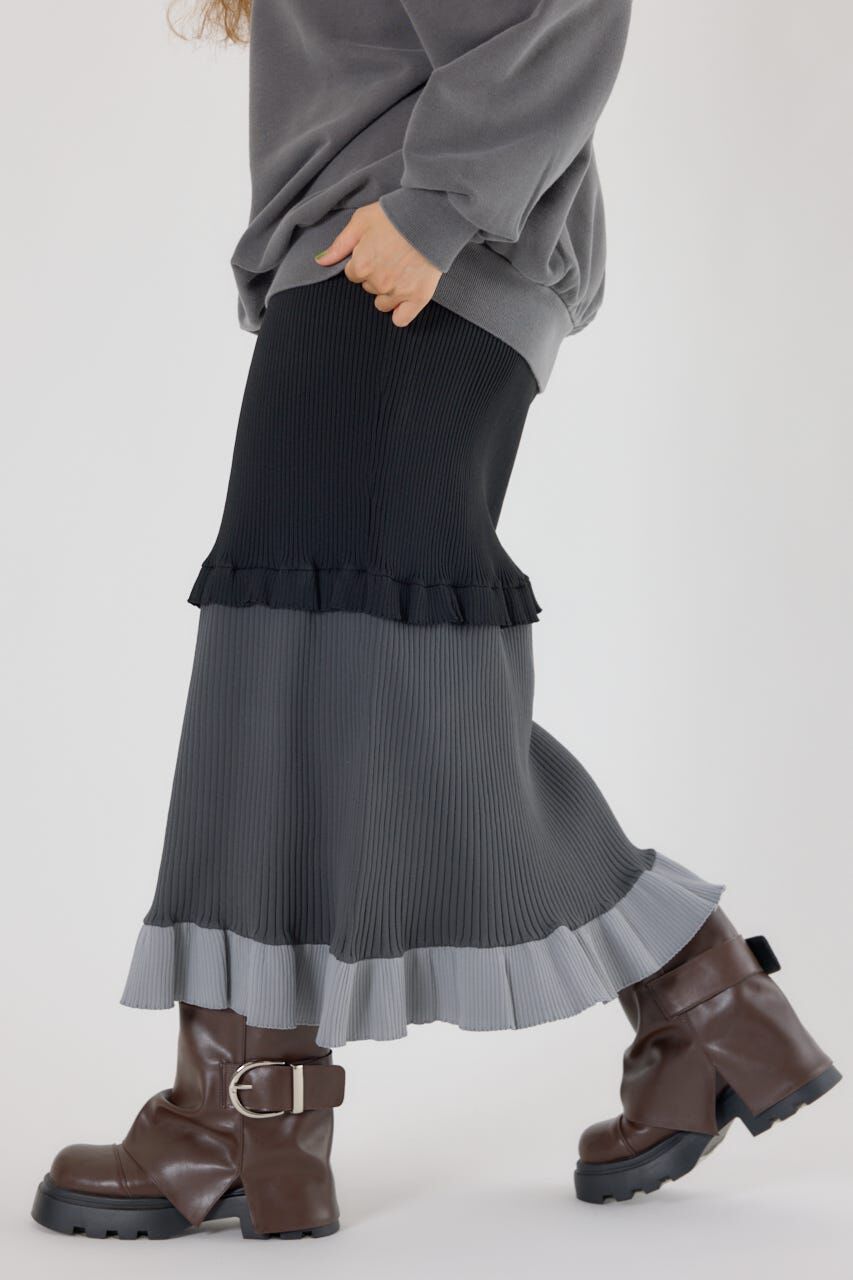 RODEO CROWNS「A-LIGHT フリル切替ニットスカート」|スカート|