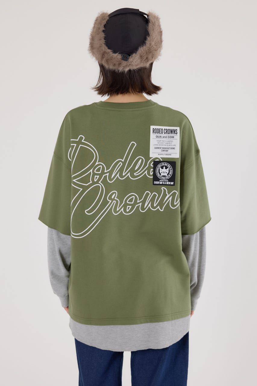 RODEO CROWNS「ルーズレイヤードライクスウェットトップス」|Tシャツ・カットソー|
