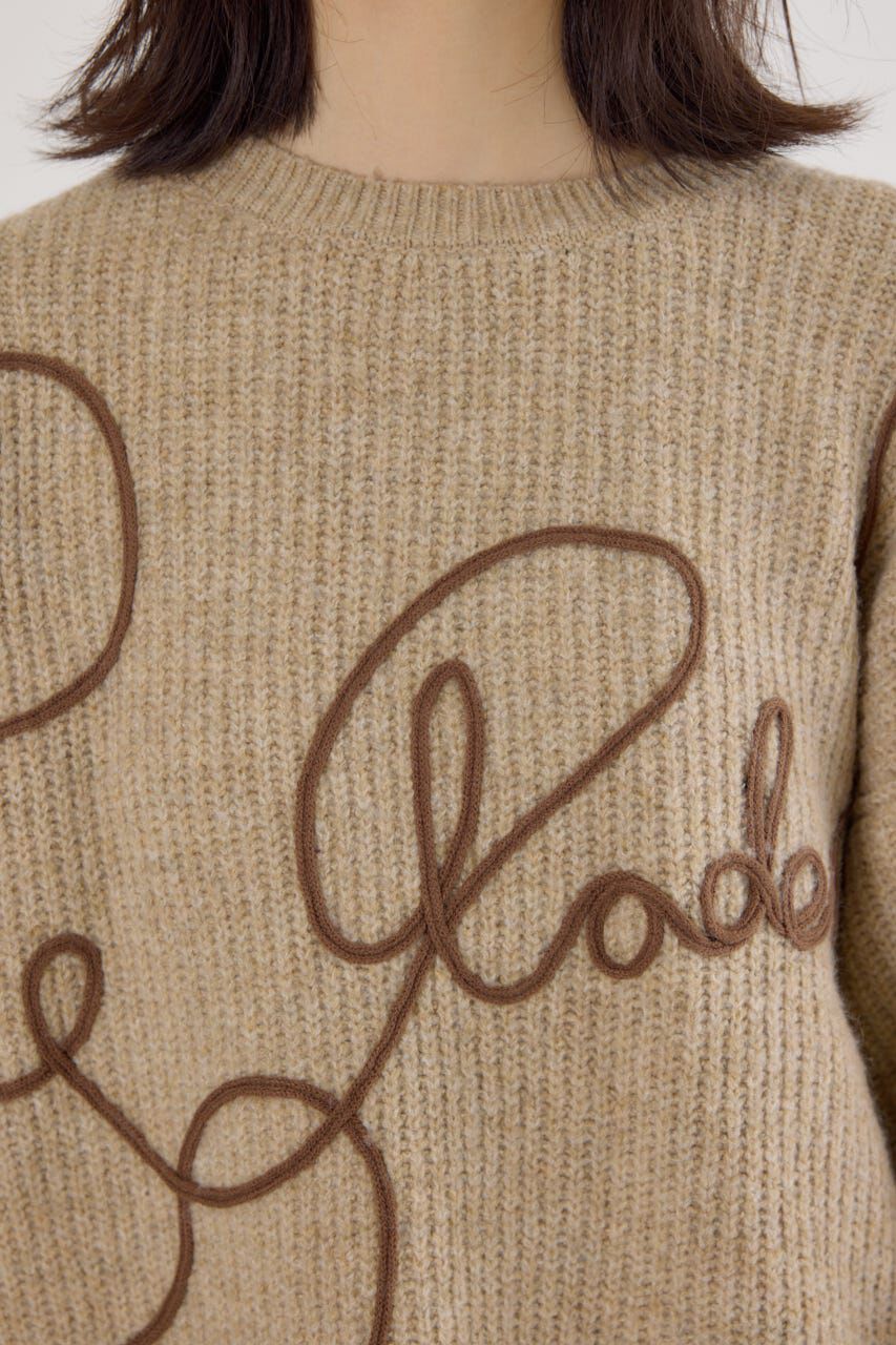 RODEO CROWNS「Embroideryラインロゴニットトップス」|ニット・セーター|
