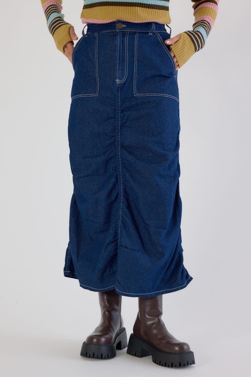 RODEO CROWNS「シャーリングマキシスカート」|スカート|BLU