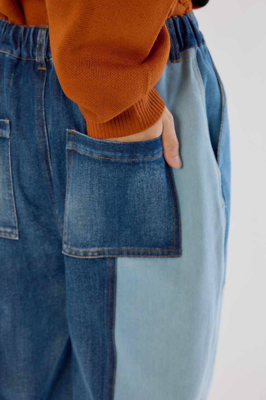 RODEO CROWNS「パッチワークバレルデニムパンツ」|デニム|