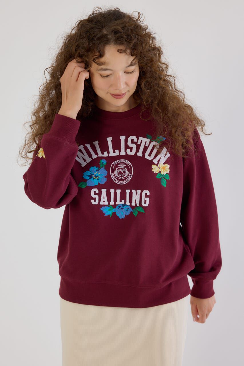 RODEO CROWNS「フラワーステッチカレッジスウェット」|パーカー|BRD