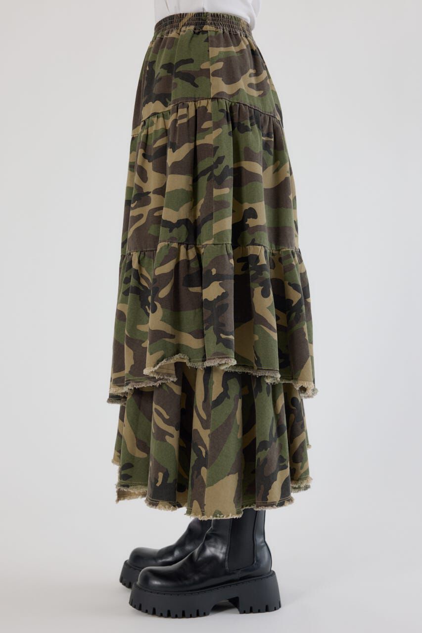 RODEO CROWNS「CAMOランダムティアードスカート」|スカート|
