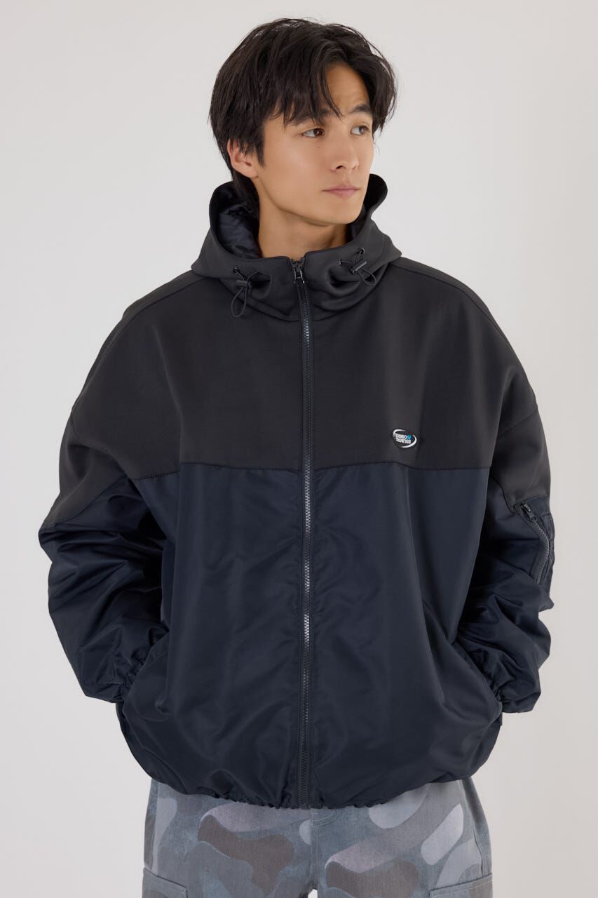 RODEO CROWNS「バイカラーフーデッドブルゾン」|ブルゾン・スタジャン|